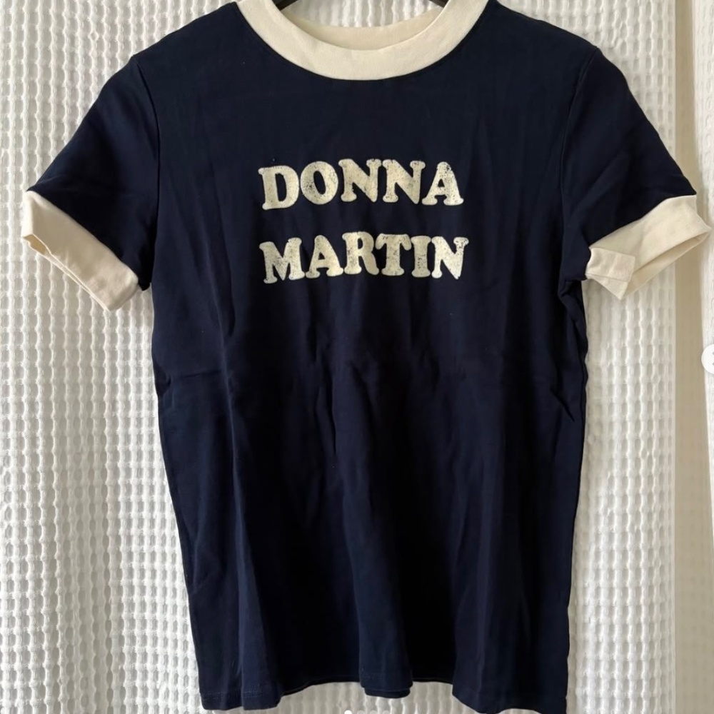 RECYCLED KARMA (NWOT) Ringer Tee: 90210 Collection Donna Martin